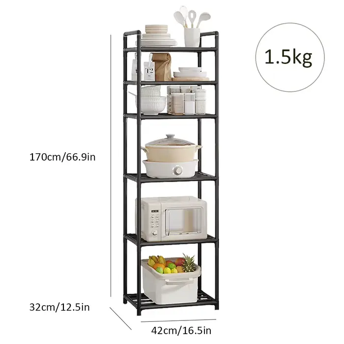 Étagère de rangement en métal à 6 niveaux, étagère multifonctionnelle, étagère de rangement robuste,