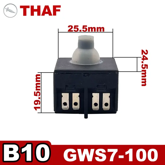 Interrupteur Remplacement Pièces de rechange pour BOSCH Meuleuse Angulaire GWS7-100 GWS7-115 GWS7-125 B10