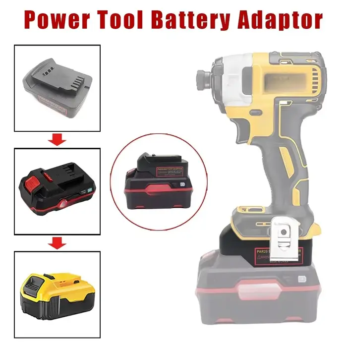Convertisseur adaptateur de batterie pour Batteries au Lithium Parkside 20V pour outils électriques Dewalt/Makita/Milwaukee/Bosch 18/20V