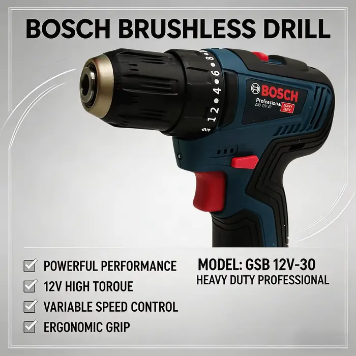 Perceuse à percussion sans fil professionnelle BOSCH GSB12V-30