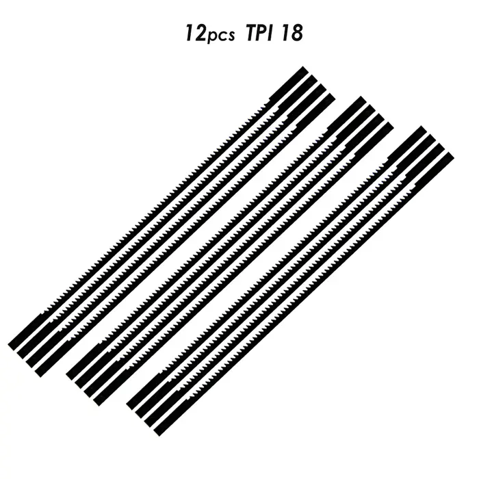 Lames de scie à chantourner TASP 12 pièces 5" 125mm à broches TPI 10/15/18/24