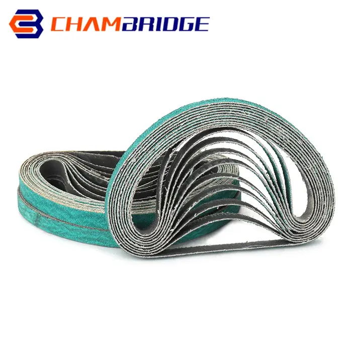 Bande Abrasive 330x10MM, grain 60/80/120, Bandes abrasives en alumine fondue et zircone, pour meuble