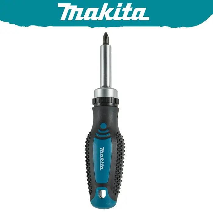 Makita D-58833 tournevis magnétique à cliquet embout remplaçable positif négatif antidérapant multifonctionnel facile à transporter outils à main