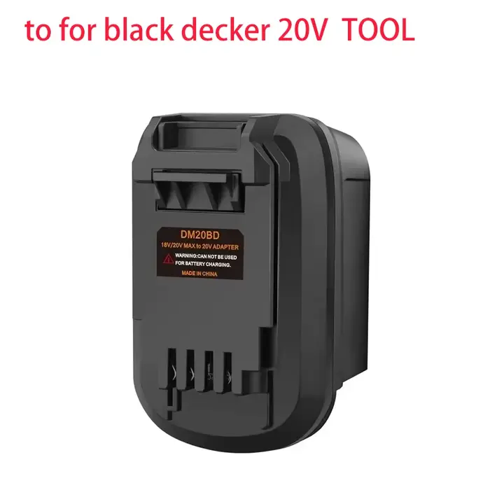 Adaptateur d'outil pour Black Decker, pour convertir les batteries Li-ion DeWalt / Milwaukee 18V / 2