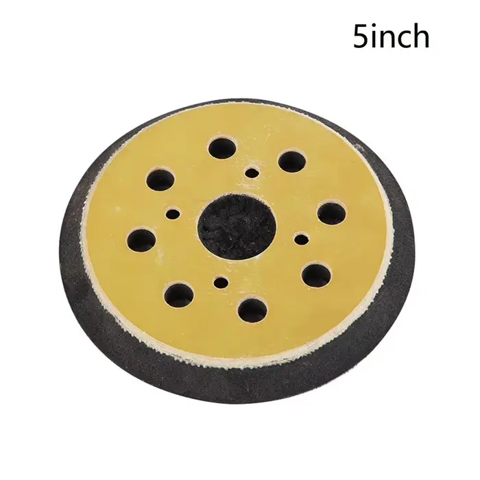 Tampon de ponçage de 5 pouces à 8 trous, disque de polissage de remplacement avec conception Velcro,