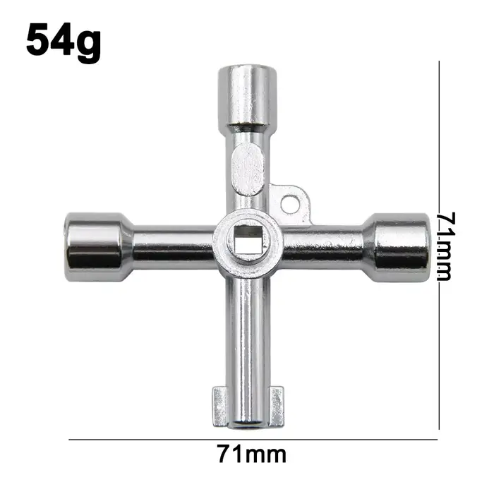 Tournevis multifonctionnel 4-en-1 portable en argent, avec embouts de tournevis à douille pour brico