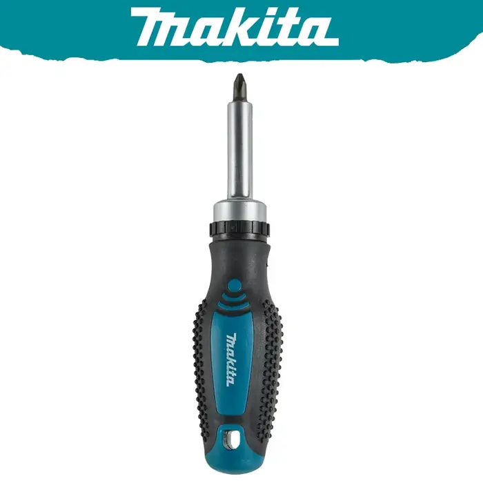 Makita D-58833 tournevis magnétique à cliquet embout remplaçable positif négatif antidérapant multif