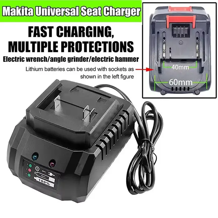 Chargeur de batterie universel pour Makita 18V 21V Li-ion BL1415 BL1420 BL1815 BL1830 BL1860