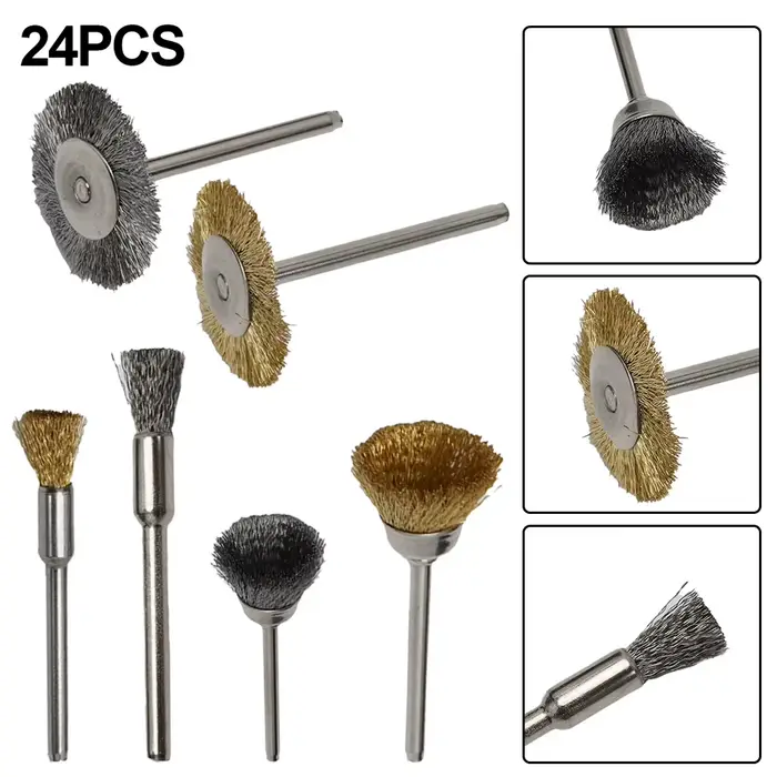 Brosses métalliques en acier pour perceuse
