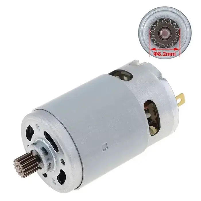 Moteur 21V à balais 14 dents adapté aux accessoires d'outils électriques pour mini-tronçonneuses sans fil de 4/6 pouces