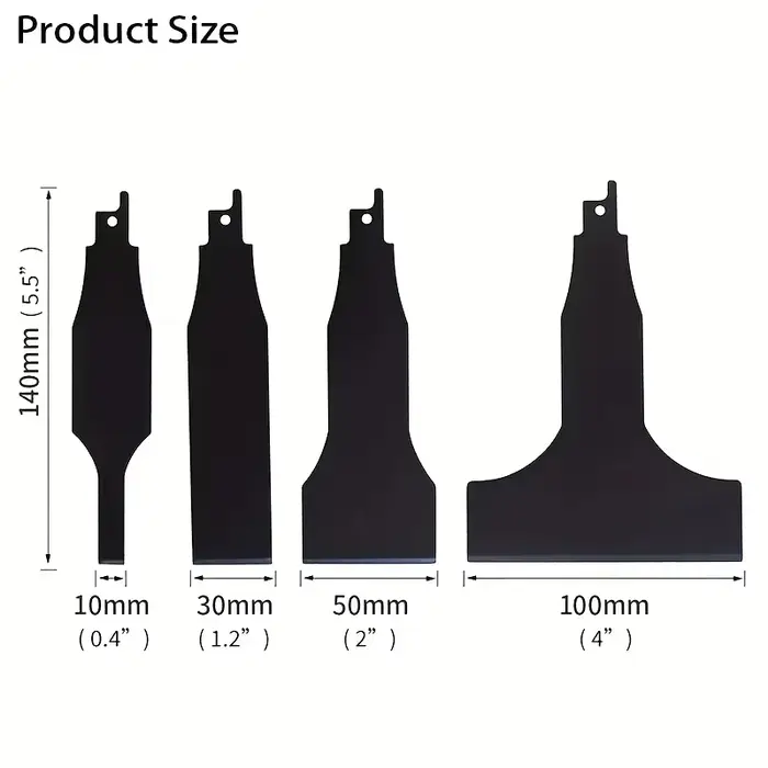Lot de 4 lames de scie sabre robustes pour l'élimination de la saleté