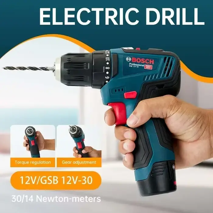Perceuse électrique professionnelle Bosch-GSB-12-V30