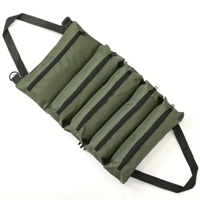 Sac à outils enroulable robuste-organisateur multi-outils en tissu Oxford rangement de garage tout-en-un pour mécaniciens/électriciens/charpentier