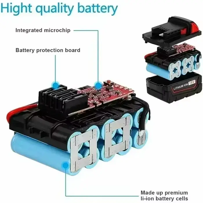 Batterie de remplacement au lithium rechargeable 9