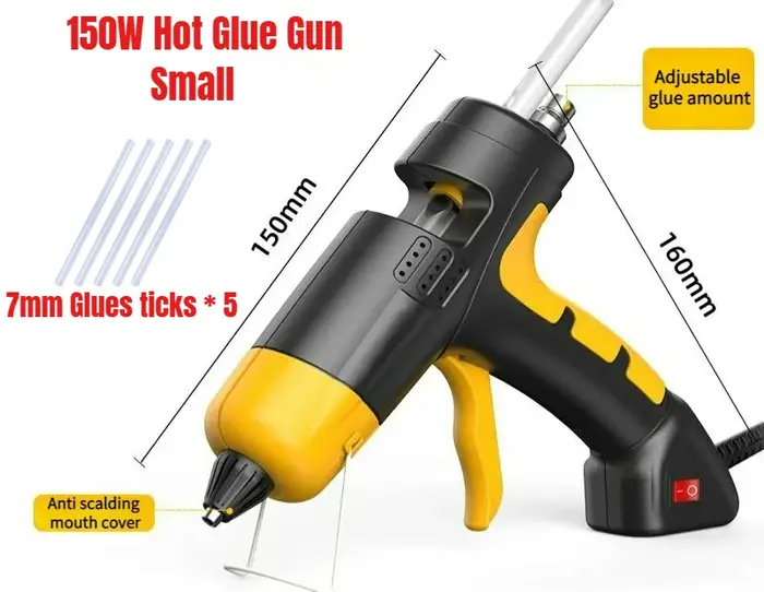 Pistolet à colle thermofusible professionnel 300w/800w avec bâtons
