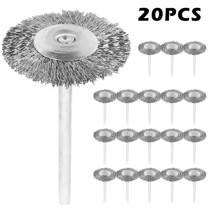 Brosse de roue en fil de laiton
