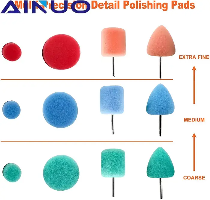22 pièces polissage cire polissage éponge tampons Kit ensemble moyeu de roue de voiture vernis tige