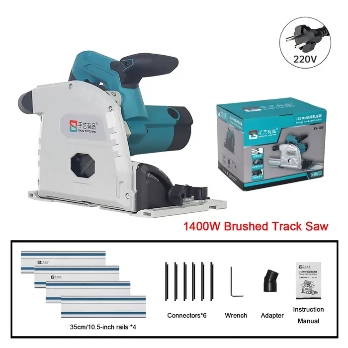 Scie à Rail spéciale pour le travail du bois, 1400W, sans poussière, Machine de découpe de Rail de g