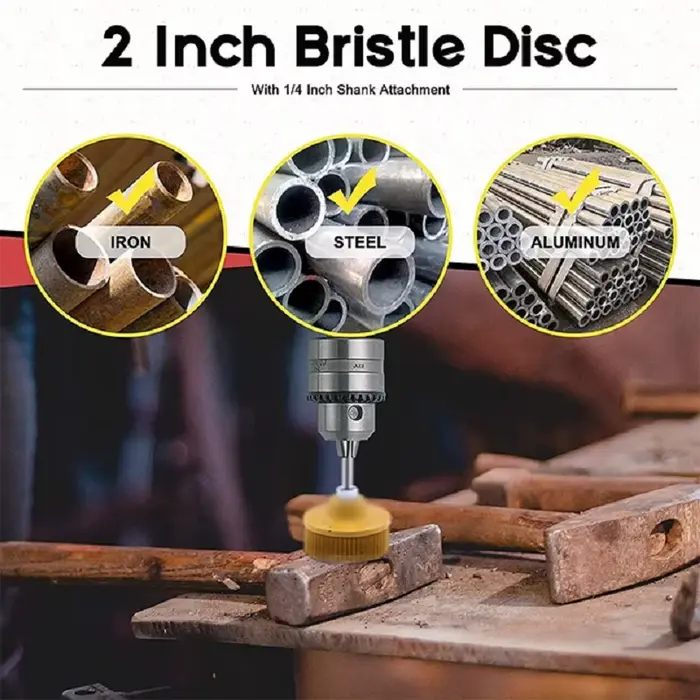Disque à poils de 2 ou 3 pouces, grain assorti, brosse d'élimination Abrasive, roue de polissage pou