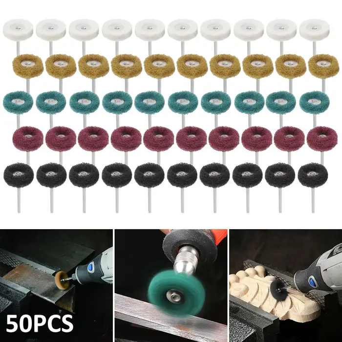 Mini foret en Nylon, brosse Abrasive, fil de polissage, roue de polissage, outil manuel rotatif Drem