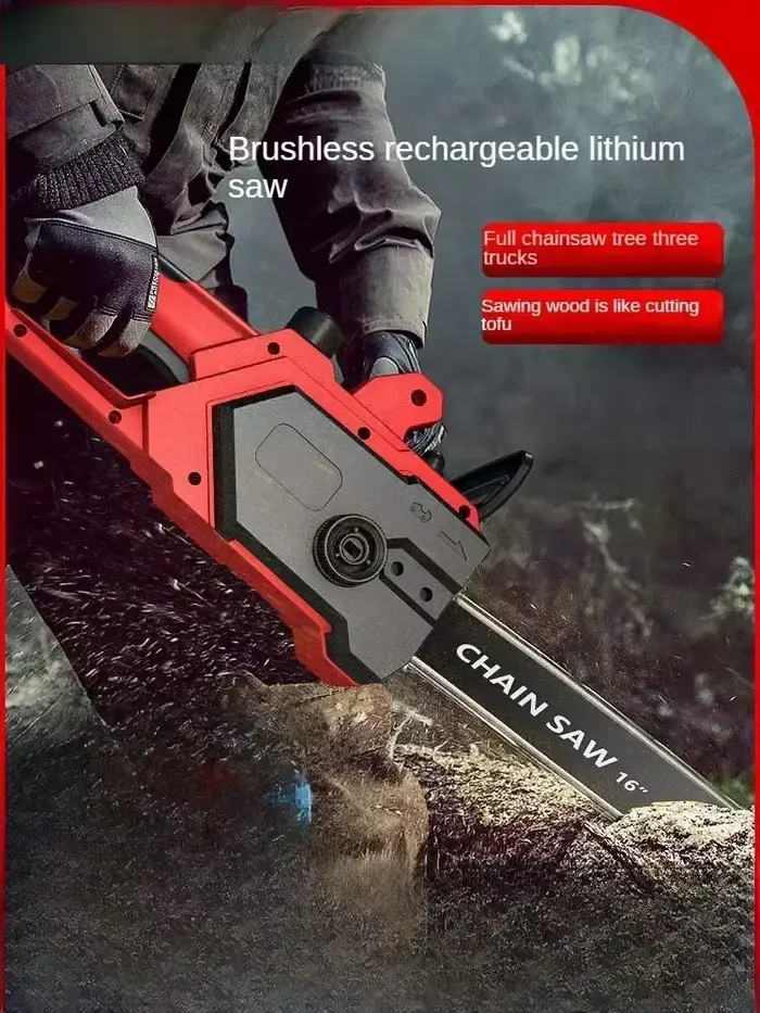 Tronçonneuse électrique professionnelle avec batterie lithium-ion puissante et conception portable DC