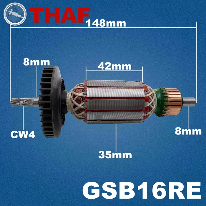AC 220V 240V GSB16 GSB16RE Induit Rotor pour BOSCH GSB550RE Perceuse A Percussion Pièces de rechange GSB 16 GSB 16 RE GSB 550 RE