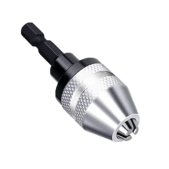 Adaptateur de pilote d'impact de tournevis de mandrin de perceuse sans clé 1/4