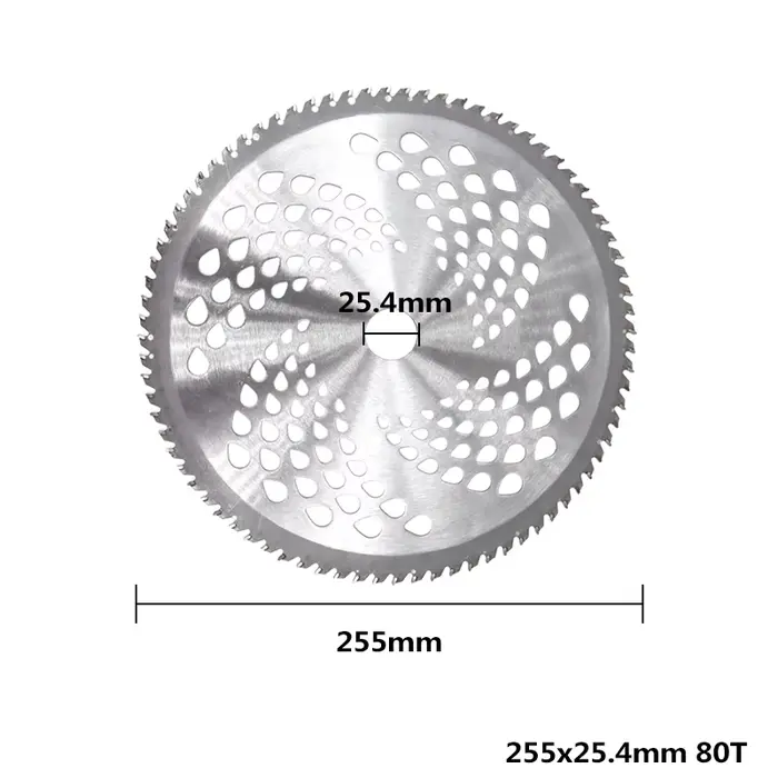1pc 255mm 40T/60T/80T lame de débroussailleuse tondeuse à gazon