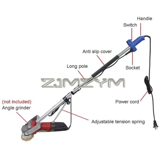 Tige d'extension améliorée pour meuleuse d'angle
