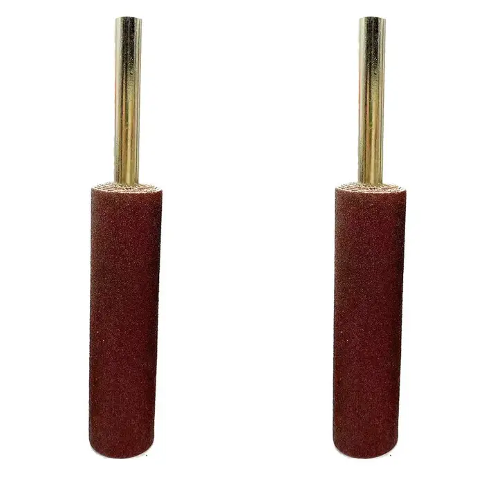 Bande de Ponçage en Papier de Verre à Grande Tête Cylindrique avec Tige, Tambour de Ponçage pour Per
