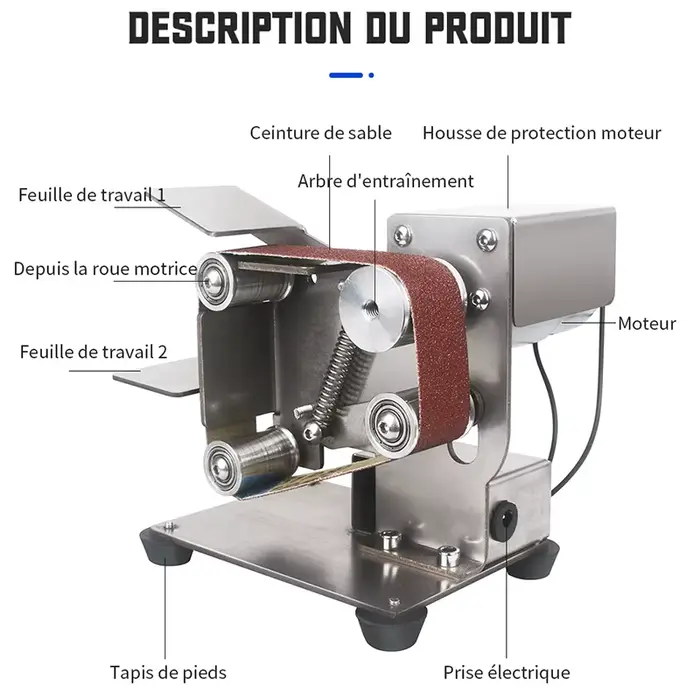 Mini Polisseuse à Bande Électrique