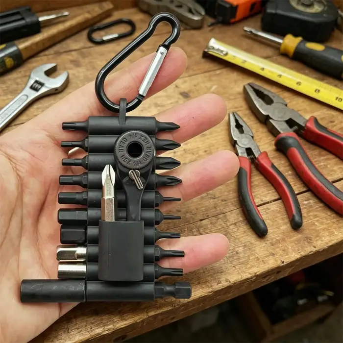 Kit de 21 embouts magnétiques S2 en acier pour visseuse à chocs avec étui de rangement