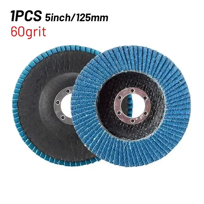 5 ''125mm disques à lamelles de ponçage en métal meuleuse d'angle roues lame 40/ 60/80/120 grain disque
