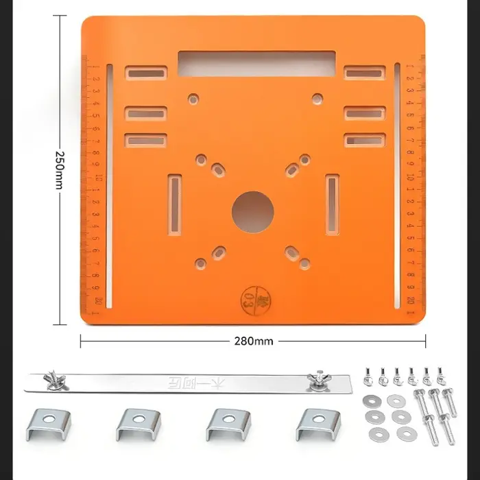 Plaque de base pour scie circulaire 90 ° Plat 45 ° Machine de découpage de découpe Oblique