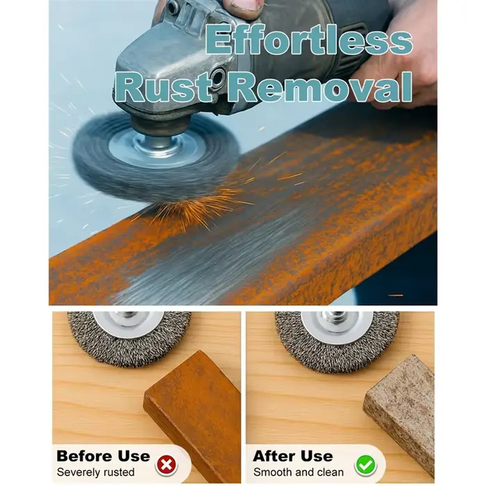 Brosse métallique pour perceuse BSEVB-10 pièces