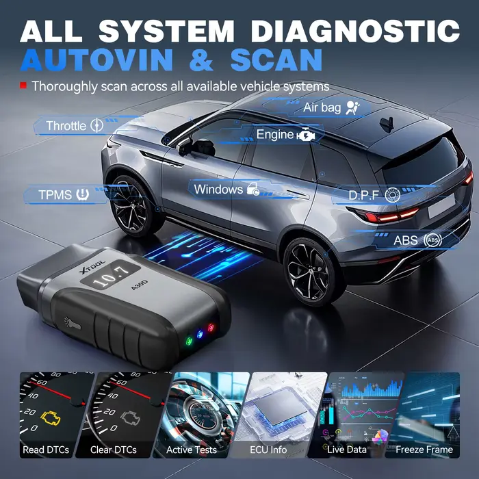 XTOOL A30D OBD2 Scanner système complet outils de Diagnostic de voiture avec 19 réinitialisation FCA Auto Auth CANFD
