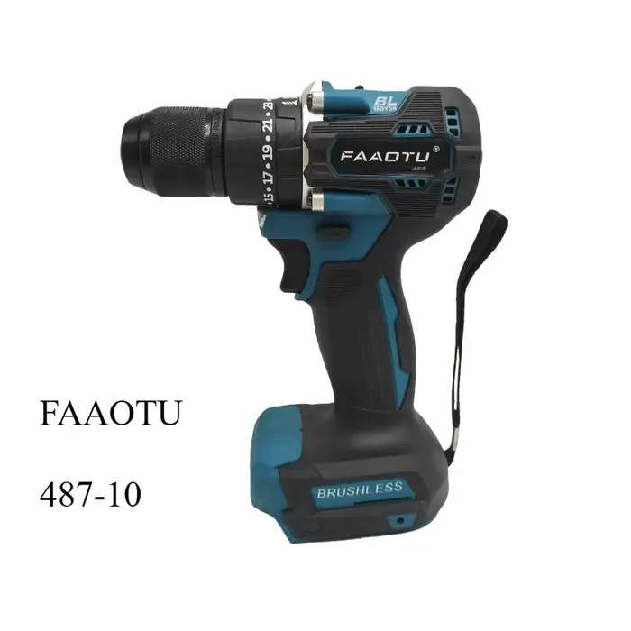 FAAOTU DDF487 Perceuse-visseuse sans fil 10 mm, visseuse à chocs électrique sans balais, outil élect
