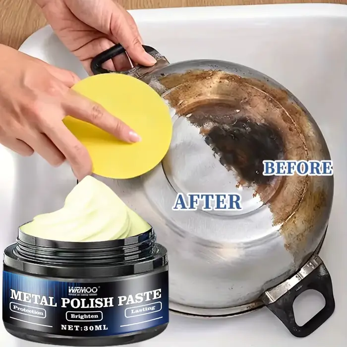 Pâte à polir pour métaux multifonctionnelle – Crème polyvalente pour rénovation des métaux/composte