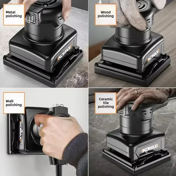 Ponceuse électrique efficace 220V pour le travail du bois et le polissage des sols avec système de dépoussiérage C