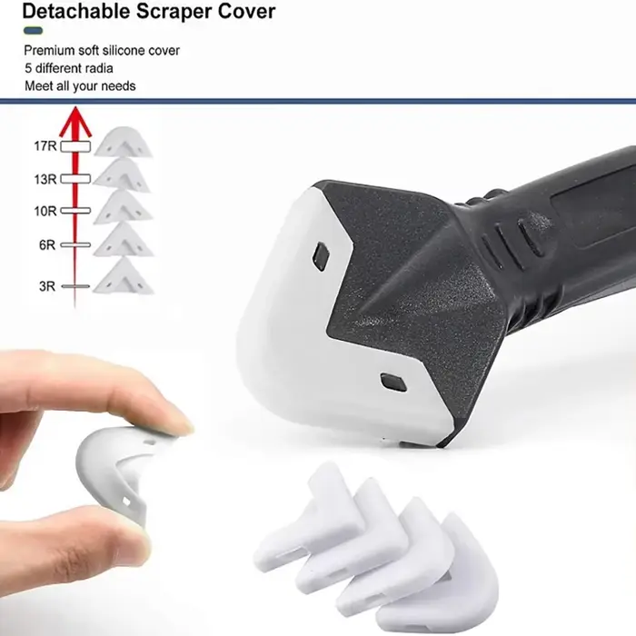 Kit d'outils 5-en-1 en métal pour colle et silicone : Spatule