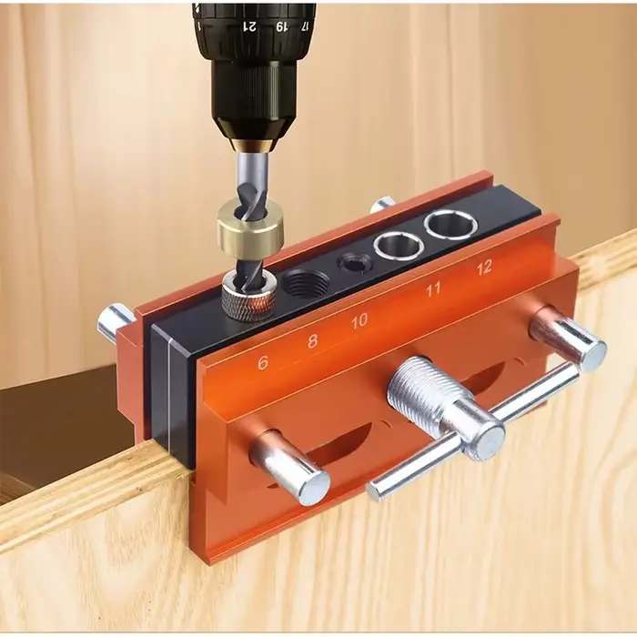 Kit de guide de perçage vertical pour le travail du bois avec forets de 6 mm