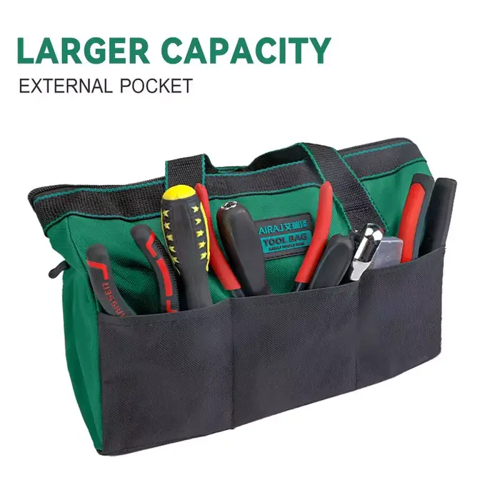 AIRAJ 13 Pouce Outil Sac Électricien Multifonctionnel Forte Durable Oxford Épaissie Bois De Stockage Portable Sac De Poche