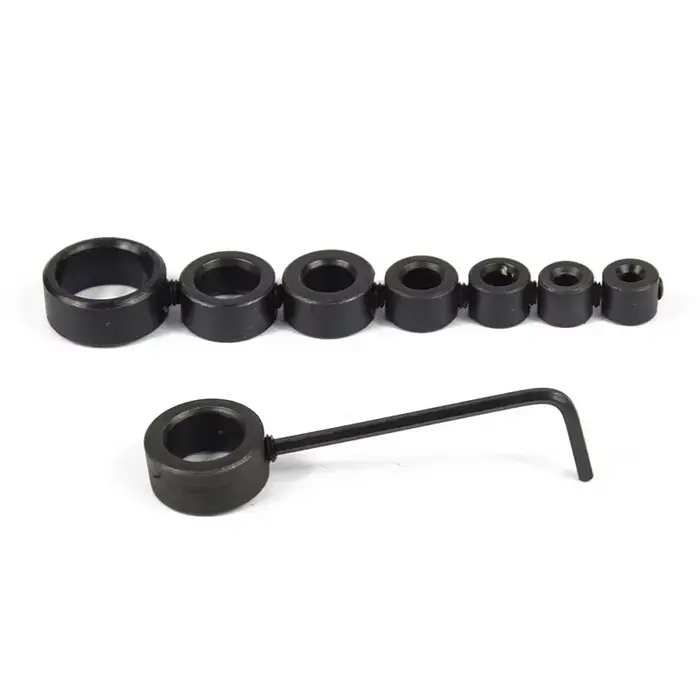 Anneaux d'arrêt de profondeur de foret portables, 8 pièces, colliers réglables de 3 à 16mm, positionneur, pour le travail du bois de précision