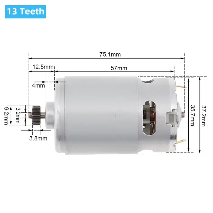 Moteurs RS550 DC 10.8V/12V/14.4V/16.8V/18V/21V/25V