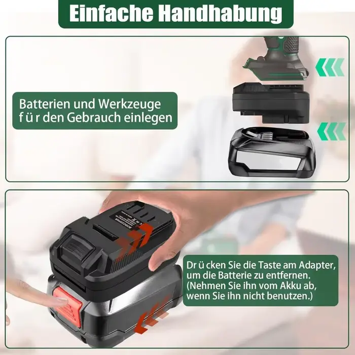 Pour Bosch 18V batterie fonctionne pour adaptateur d'outil Parkside