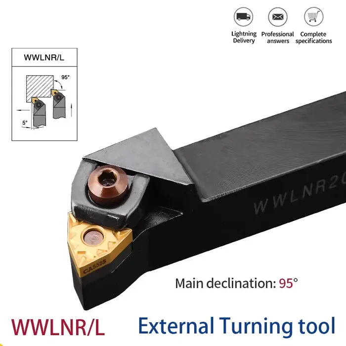 WWLNR2020 WWLNR2525 WWLNR3232 porte-outil de tournage externe WNMG Inserts en carbure WWLNR barre de