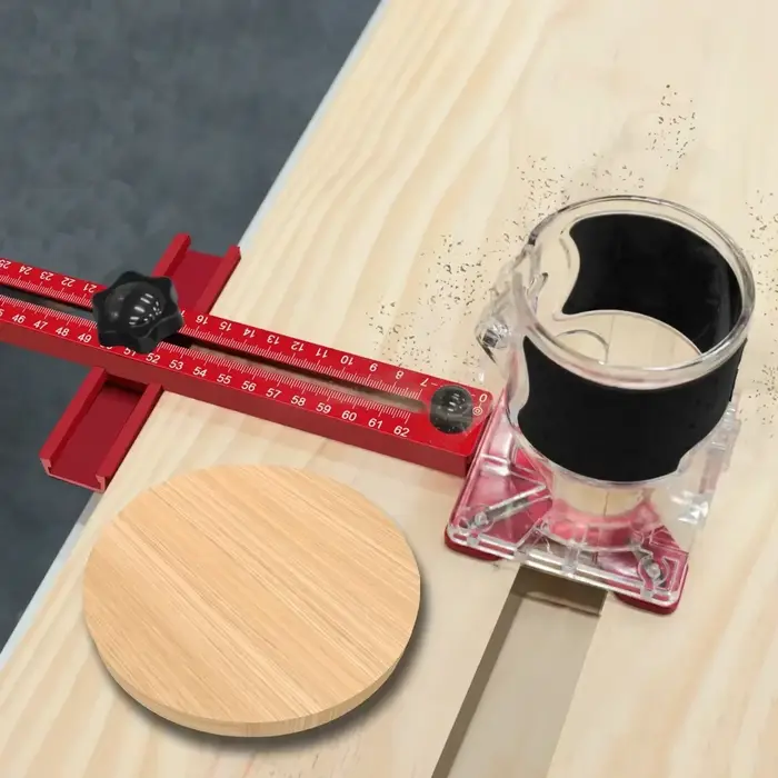 Kit de guides de coupe circulaire réglables pour défonceuse à bois