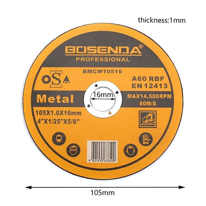 Disques de Coupe en Métal et Inox Disque de meulage pour métaux, 75/125/125/150/180/250/300mm, roue 