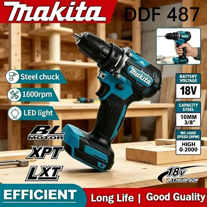 Perceuse-visseuse sans fil Makita DDF487 18V