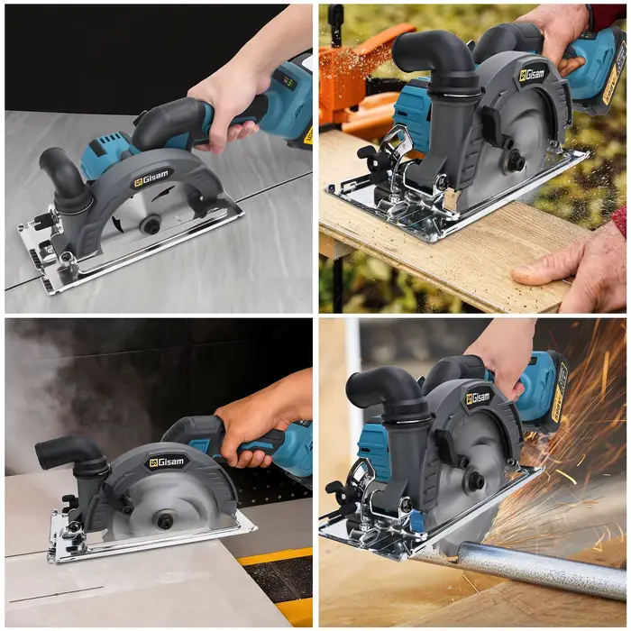 Scie circulaire électrique sans fil Gisam 165 mm 10000 tr/min